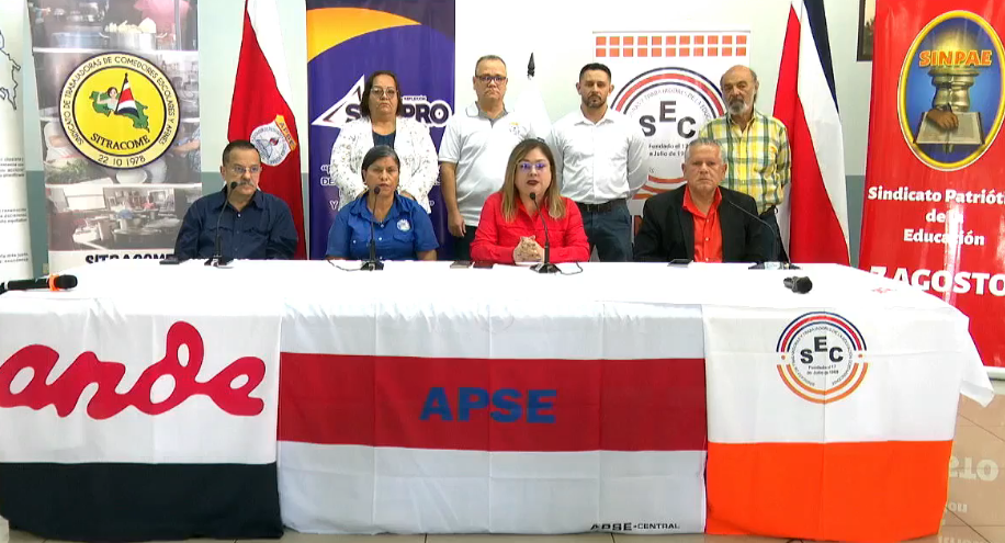 Sindicatos llaman a todo el sector público a unirse a marcha del próximo miércoles en San José