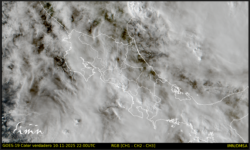 CNE emite alerta amarilla y verde por influencia del Empuje Frío No. 3 y la Onda Tropical No. 44