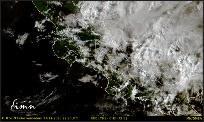 CNE emite alerta amarilla para Caribe y Zona Norte por efectos del Empuje Frío No. 4
