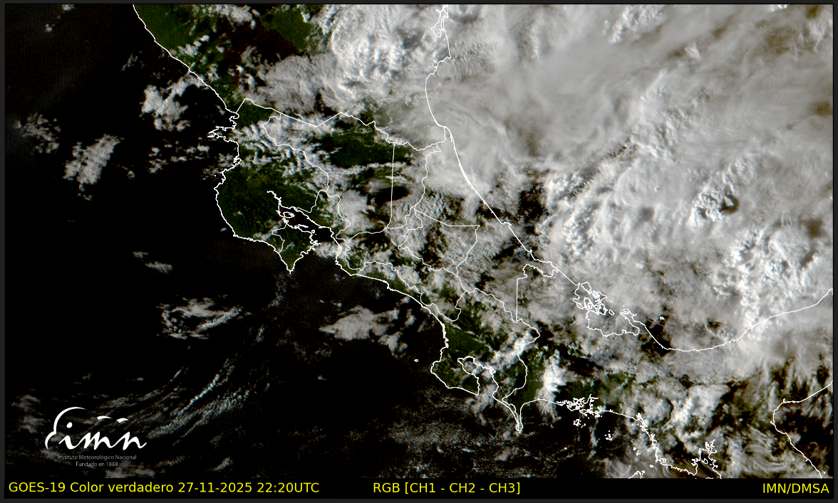 CNE emite alerta amarilla para Caribe y Zona Norte por efectos del Empuje Frío No. 4