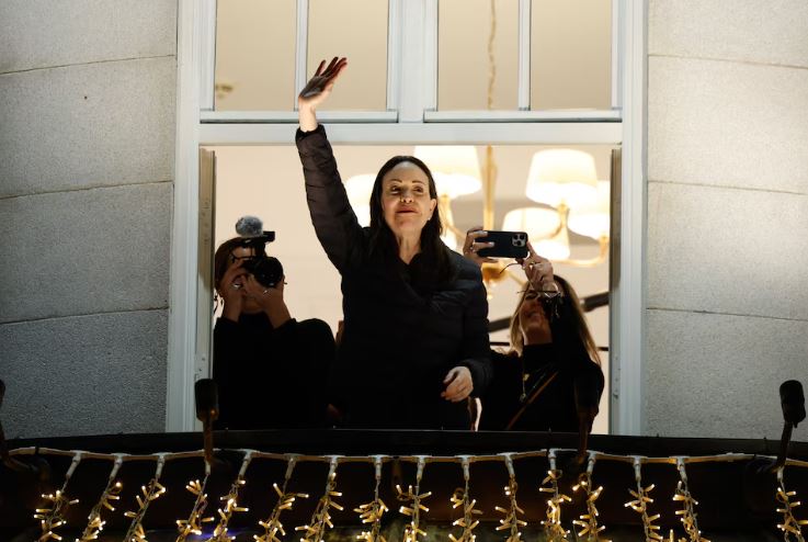 María Corina Machado abandonó Oslo y se recupera de la lesión vertebral que sufrió al salir de Venezuela