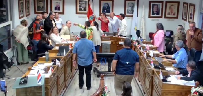 ¡Golpes, gritos y zafarranchos! Eso se vivió en el Concejo Municipal de Alajuela y Montes de Oca