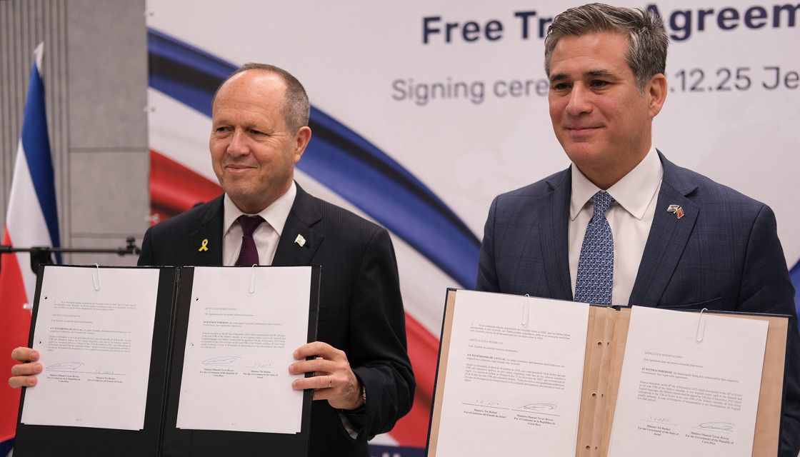 Costa Rica firmó TLC con Israel y asegura que potenciará el comercio, la inversión y la innovación