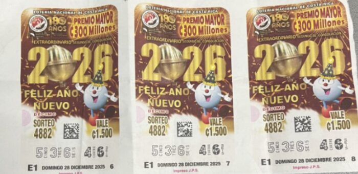 Acumulado iniciará este domingo en ₡340 millones: 17 fracciones ganadoras no se vendieron