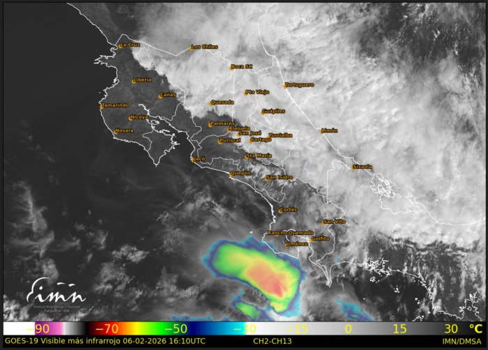 IMN reportó mínimos de temperatura de 3,6°C ante impacto del Empuje Frío No. 14