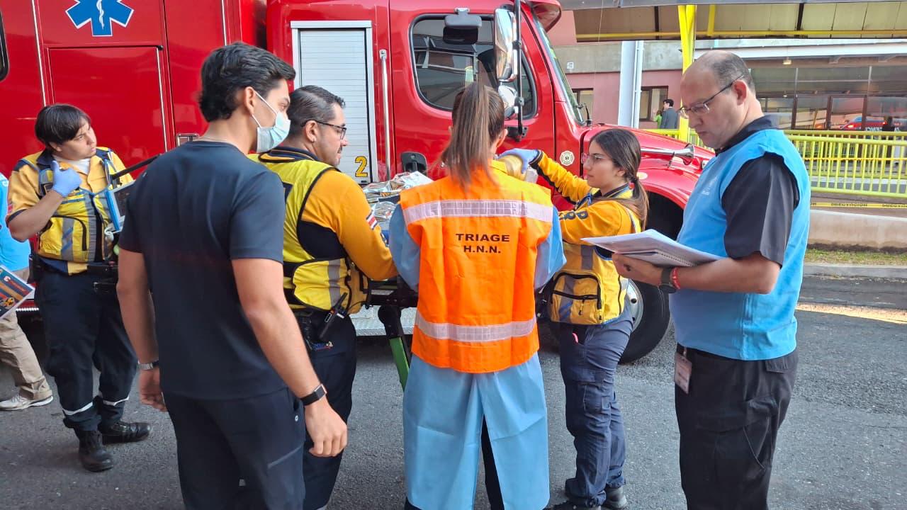 CCSS realiza simulacro por emergencia con múltiples “víctimas” en el Hospital de Niños
