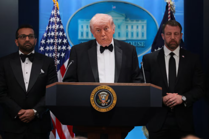 Trump calificó al atacante de la cena de corresponsales como un “aspirante a asesino” y prometió repetir el evento en 30 días