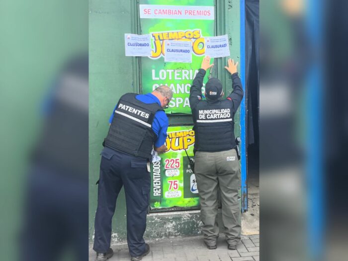 JPS y Municipalidad de Cartago cierran locales por venta ilegal de lotería