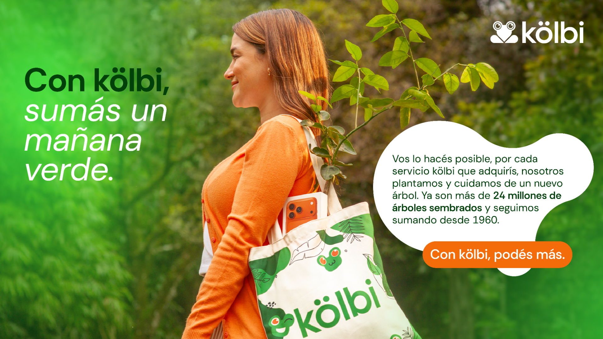 Kölbi impulsa la sostenibilidad con campaña que permite adoptar árboles al adquirir servicios