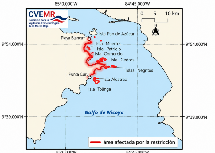 SENASA prohíbe extracción de piangüas, mejillones y almejas por marea roja en Puntarenas