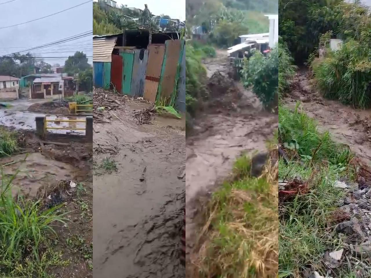 Fuertes aguaceros provocaron incidentes en zonas como Cartago y el Pacífico