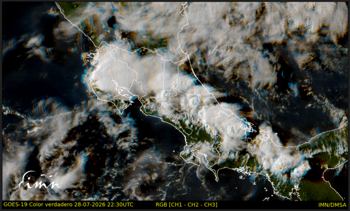 IMN prevé lluvias en el Caribe y Zona Norte: Guanacaste y Valle Central tendrán pocas precipitaciones